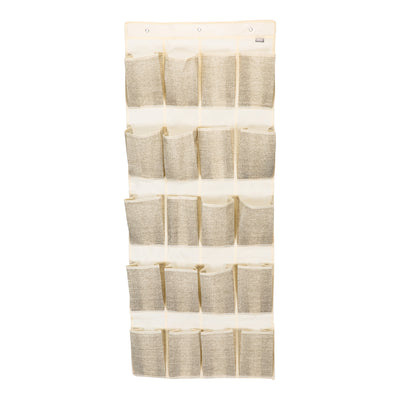 2 of 4:Organizador de zapatos Simplify de 20 bolsillos en yute sintético 