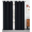 6 of 10:Serbia 2-Pack Room Darkening Embossed Leaf Grommet Window Panel, 76x84 Inches 