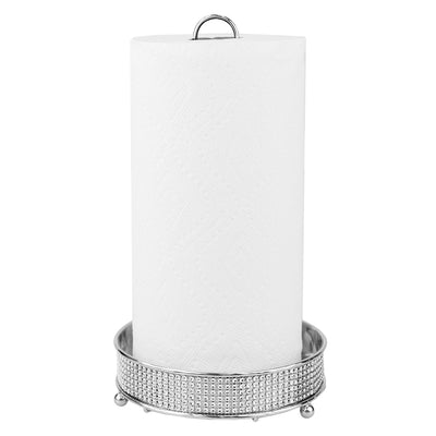 1 of 4:Porte-essuie-tout sur pied en acier Pave de Home Basics, chromé 