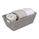 3 of 4:Panier fourre-tout en rotin gris Simplify pour petites étagères 