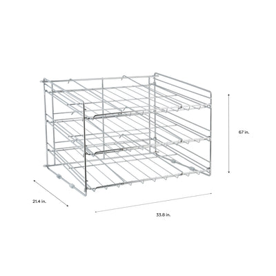 4 of 4:Étagère de rangement de luxe à 3 niveaux pour canettes Neu Home en chrome 