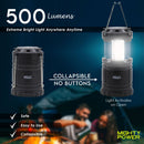 2 of 6:Mighty Power - Linterna LED ultrabrillante plegable para acampar, color negro 
