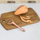 5 of 6:Home Basics Nova Collection Zinc Horizontal Vegetable Peeler, Rose Gold 