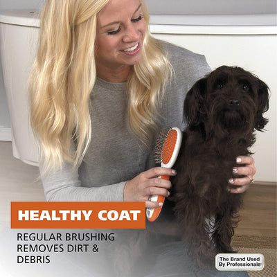 2 of 8:Wahl Premium Pet Double Sided Medium Pin Bristle Brush, For Dogs or Cats 