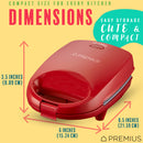 17 of 18:PREMIUS Ceramic Non-Stick Mini Snack Sandwich Maker, 5x4.4 Inch Mold 