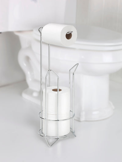 3 of 3:Bath Bliss Toilet Paper Holder and Reserve in Chrome 