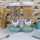 4 of 5:Home Basics Double Cereal Dispenser, White 