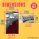 4 of 10:PREMIUS Scarlett 3 Piece Microfiber Wrinkle-Free Quilt Set, Brick-Gray-Beige 