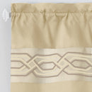11 of 40:Paige Embroidered Kitchen Curtain and Valance Set, Tiers 55x36, Valance 55x13 Inches 