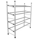 2 of 4:Home Basics Zapatero extensible de acero de 4 niveles, cromado 