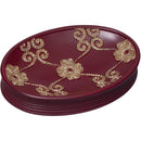 3 of 9:Elegant Rose Complete Bath Ensemble Decor Set, Burgundy, All Sold Separately 