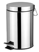 1 of 3:Poubelle ronde Home Basics en acier inoxydable poli, 20 litres, argentée 