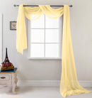 12 of 18:Celine Elegant Sheer Voile Window Scarf, 55x216 Inches 