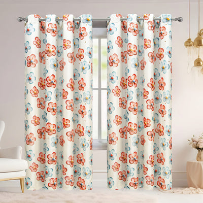 1 of 6:Krista Floral Room Darkening Grommet Window Curtain Panel, 54x84 Inches 