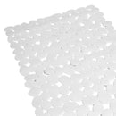 3 of 3:Home Basics Anti-Slip Quick Drain Pebble Plastic Bath Mat with Back Suction Cups, White 