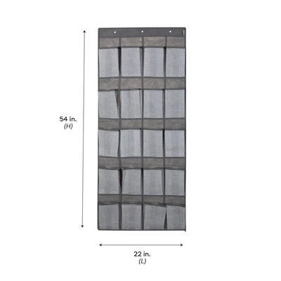 4 of 4:Simplify 20-Pocket  Shoe Organizer in Heather Grey 