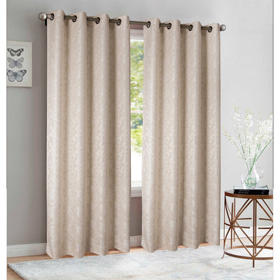 2 of 9:Panneau de fenêtre à œillets en jacquard floral Jolene, 54 x 84 pouces 