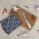 4 of 5:Couteau utilitaire Home Basics Marble Collection 5, blanc 