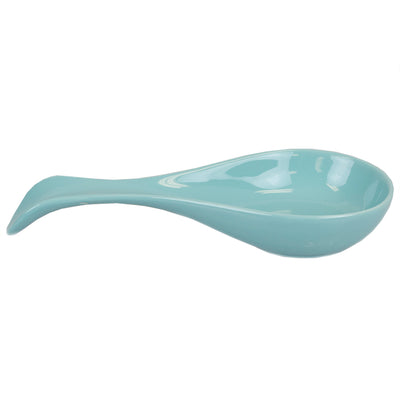 3 of 7:Repose-cuillère en céramique Home Basics, turquoise 