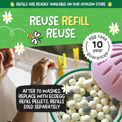 2 of 7:Ecoegg 70 Loads Laundry Detergent Egg, Spring Blossom 