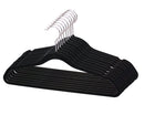 2 of 6:Home Basics 10-Pack Non-Slip Velvet Hangers, Black, 17.8x5x9.5 Inches 