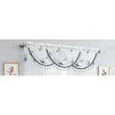 11 of 18:Lourdes Damask Embroidered Sheer Rod Pocket Window Panel And Valance Treatments 