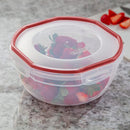 2 of 2:Sterilite Ultra Seal Bowl with Latches, 2.5 Quart, Clear- Rocket Red 