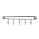 2 of 6:Home Basics Simplicity Key Rack With 5 Hooks, Brushed Satin Nickel, 7x1.4 Inches 