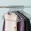 8 of 8:Home Basics Plastic Hanger, (Pack of 10), Silver 