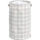 1 of 2:iDesign Dot Fabric Round Storage Bin With Handles, Grey, 15x15x24 Inches 