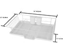 7 of 7:Égouttoir à vaisselle Home Basics 3 pièces en acier recouvert de vinyle, blanc 