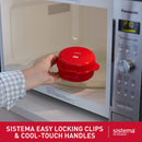 4 of 10:Sistema Microwave Egg Cooker and Poacher with Steam Release Vent, 9.16-Ounce, Red 