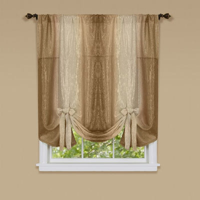 1 of 1:Rideau de fenêtre ombré à nouer 50 x 63 cm - Grès 