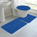 4 of 9:Jenny 3-Piece Diamond Plush Oversized Non-Slip Bath Rug Set 