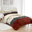 3 of 7:PREMIUS Isabella 3 Piece Microfiber Wrinkle-Free Quilt Set, Brick-Gray-Beige 