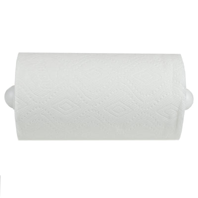 2 of 5:Home Basics - Toallero de papel de plástico para montaje en pared, color blanco 