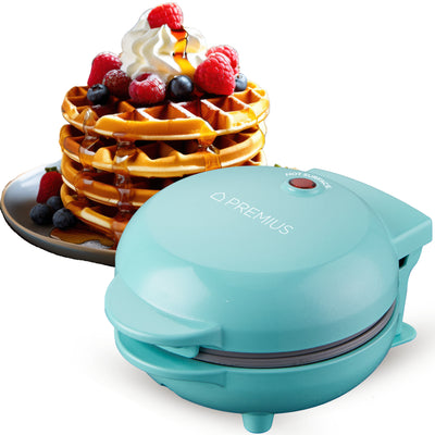 2 of 18:PREMIUS Ceramic Non-Stick Mini Snack Waffle Maker, 4 Inch Mold 