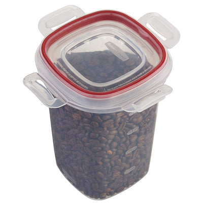 2 of 3:Rubbermaid Lock-Its Contenedor de almacenamiento de alimentos con tapa fácil de encontrar, taza de 5.25, Racer Red 