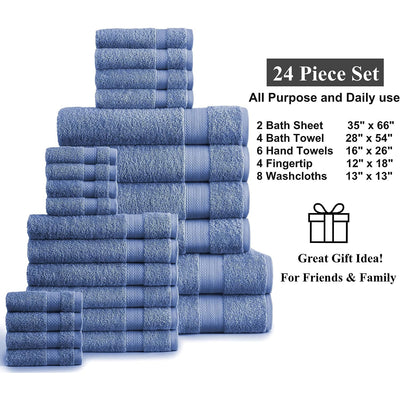 22 of 40:Ensemble de serviettes 24 pièces 100 % coton Casa Platino 