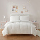3 of 4:Parure de lit Tahari pour enfants, couette et taies d'oreiller, poids moyen, en seersucker 