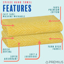 15 of 24:PREMIUS 2 Pack Leaf 100% Cotton Yarn Dyed Hand Towel, 16x28 Inches 