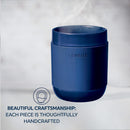 3 of 4:Corelle Stoneware Tumbler Set of 2 with Lids, 13.5 Ounces, Navy 