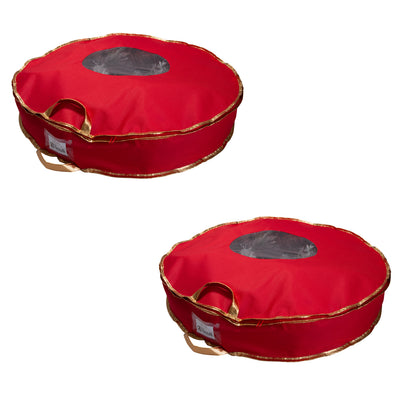 1 of 4:Lot de 2 sacs pour couronnes de Noël Simplify de 61 cm 