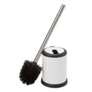 1 of 4:Bath Bliss Self Closing Lid Toilet Brush and Holder in White 