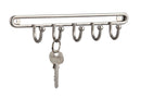 1 of 6:Home Basics Simplicity Key Rack With 5 Hooks, Brushed Satin Nickel, 7x1.4 Inches 