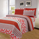 2 of 4:Parure de draps en microfibre infroissable PREMIUS Charlston, bordeaux 