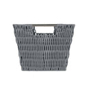 2 of 4:Simplify Medium Rattan Storage Tote Basket in Charcoal 
