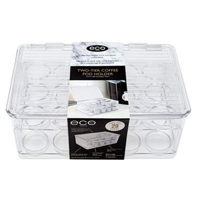 2 of 2:PREMIUS 2 Tier Coffee Compatible K-Cup Plastic Holder, Clear, Holds 29 Pods 