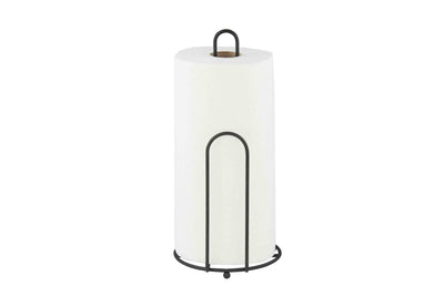 1 of 2:Porte-essuie-tout sur pied Home Basics avec bras facile à déchirer, noir 