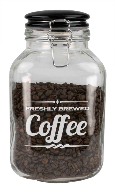 1 of 3:Home Basics Glass Jar with Ceramic Flip Lid Top 